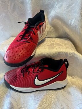 Youth Nike Team Hustle Quick 2 Lace Up Basketball Shoes Sz 4Y